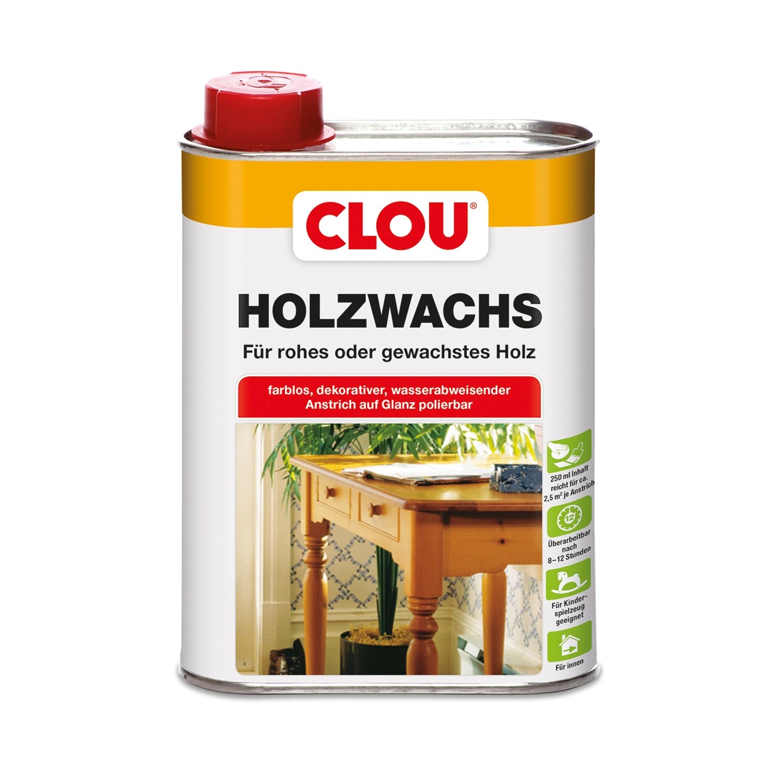 Clou Holzwachs Transparent 250 ml