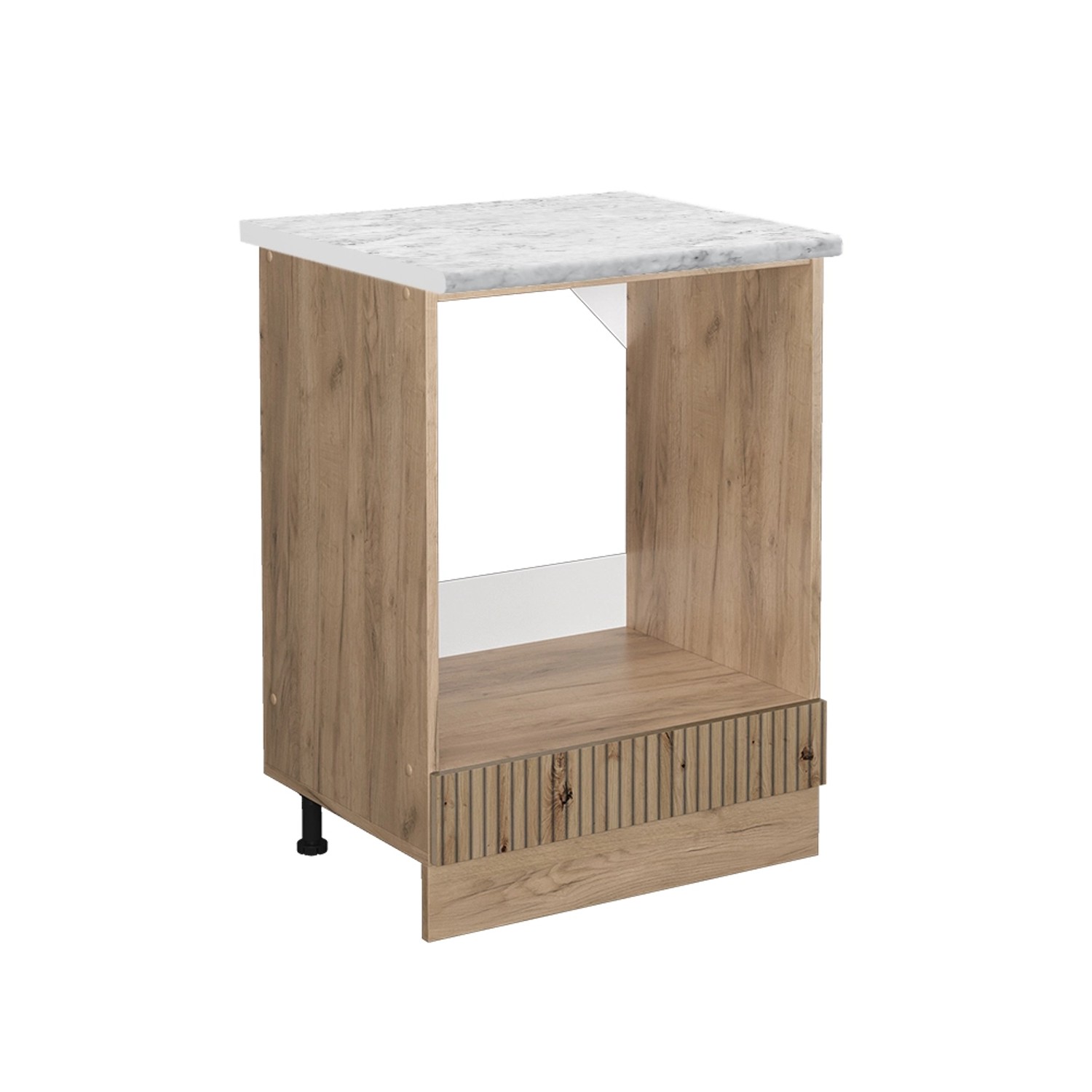 Vicco Herdumbauschrank R-Line Artisan-Eiche/Goldkraft Eiche 60 cm AP Marmor