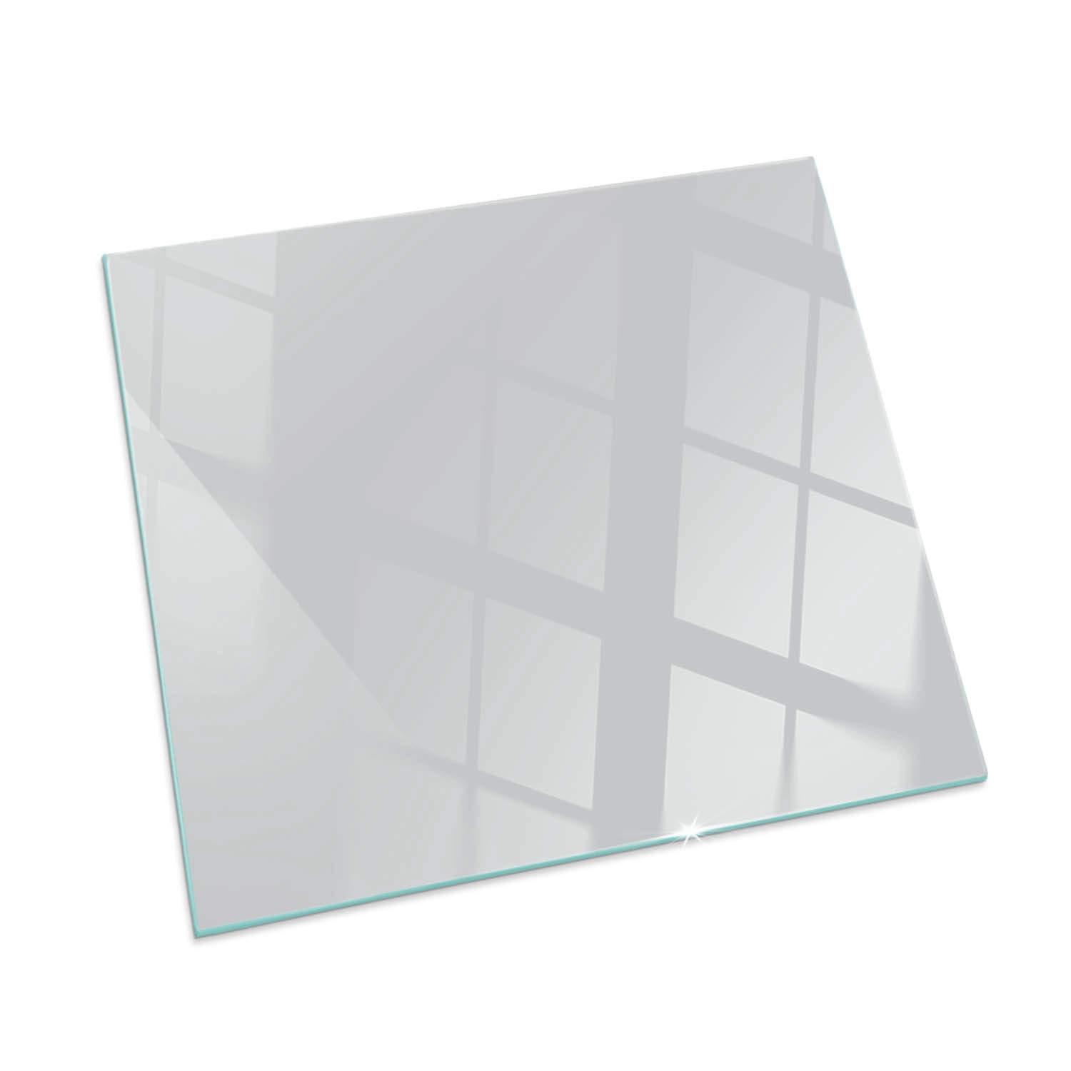 Tulup Glasplatte für Kamin Grau Glas unter Kamin Quadrat 60x60 cm Grau Glasplatte für Kamin Glasplatte unter Kamin
