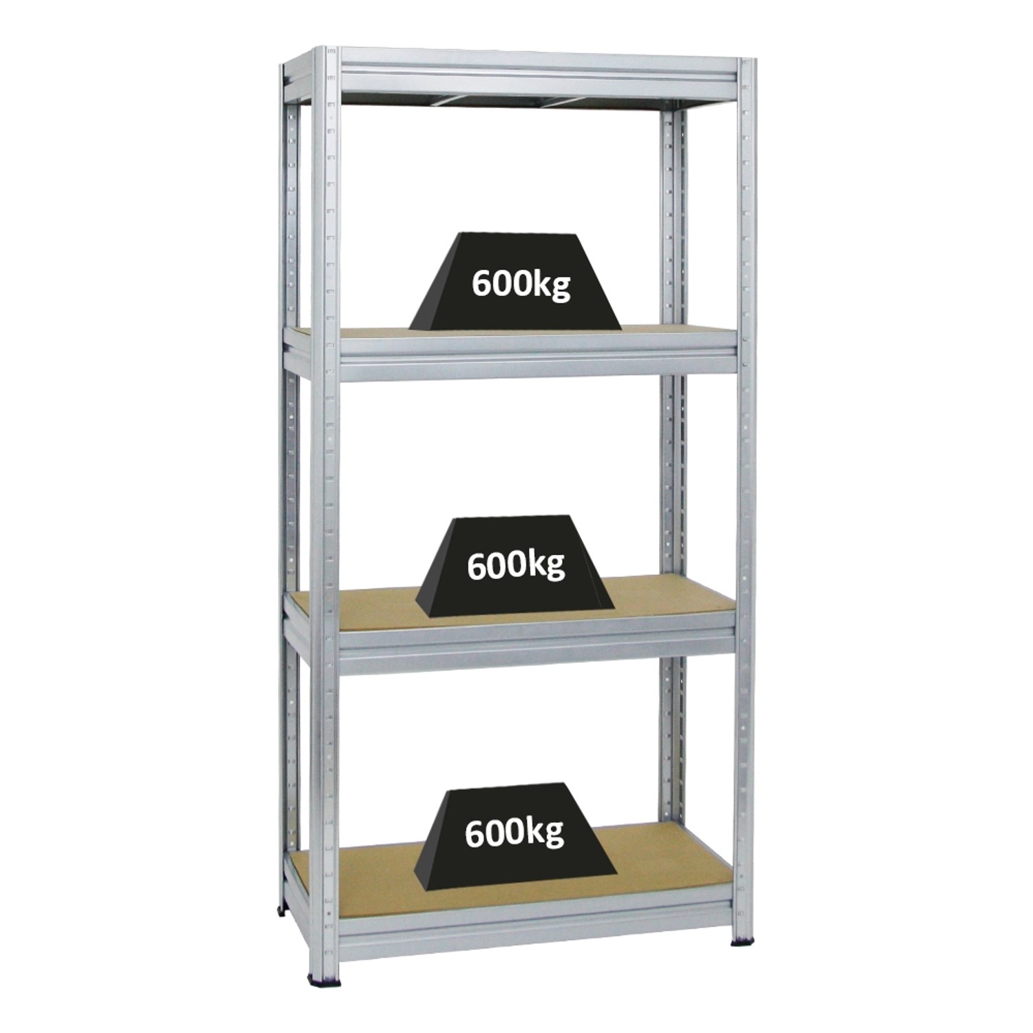 PROREGAL Schwerlastregal Dino HxBxT 180 x 200 x 60 cm Fachlast 500 kg Blau/Orange