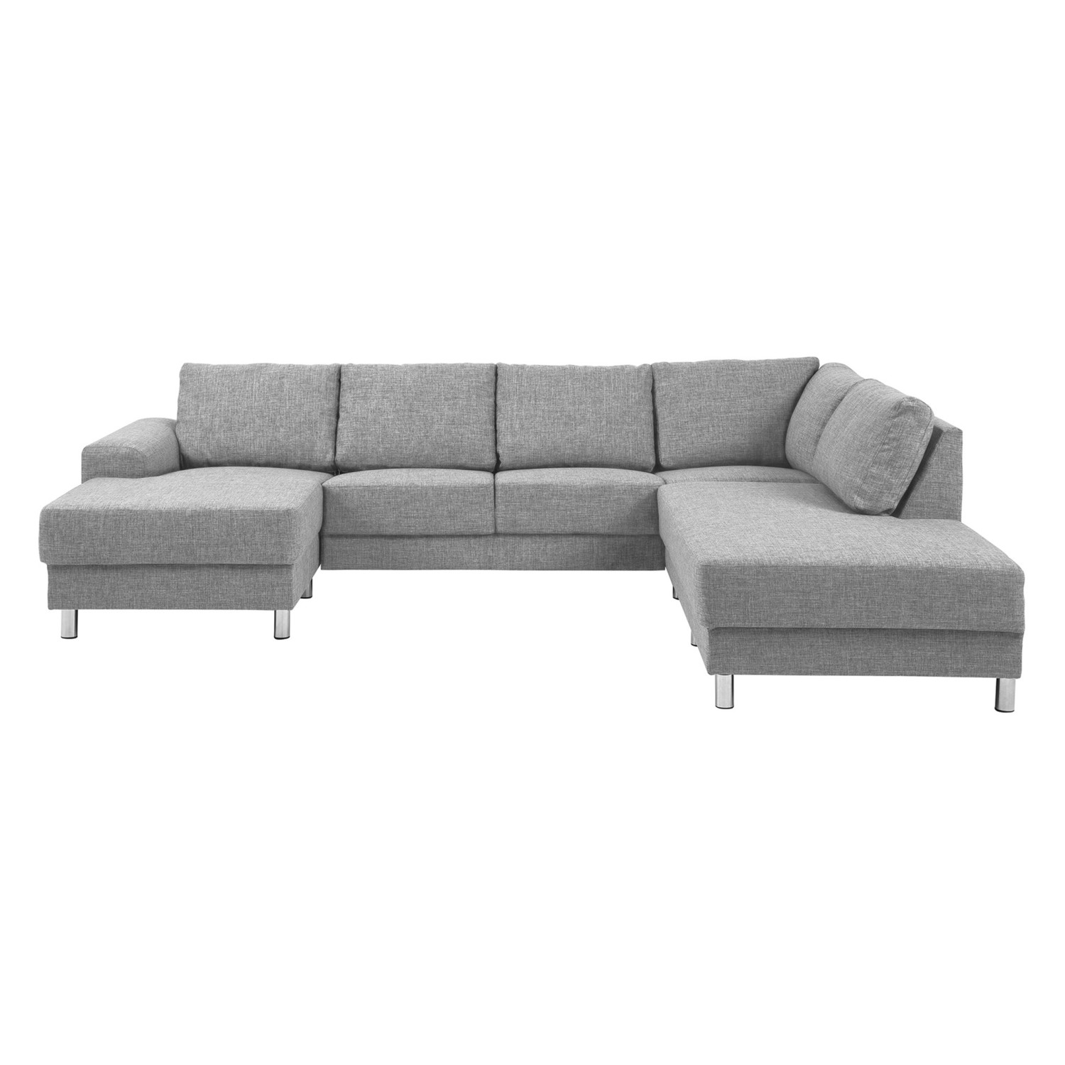 ebuy24 Calverton Eckcouch mit Chaiselong nach rechts in hellgrau