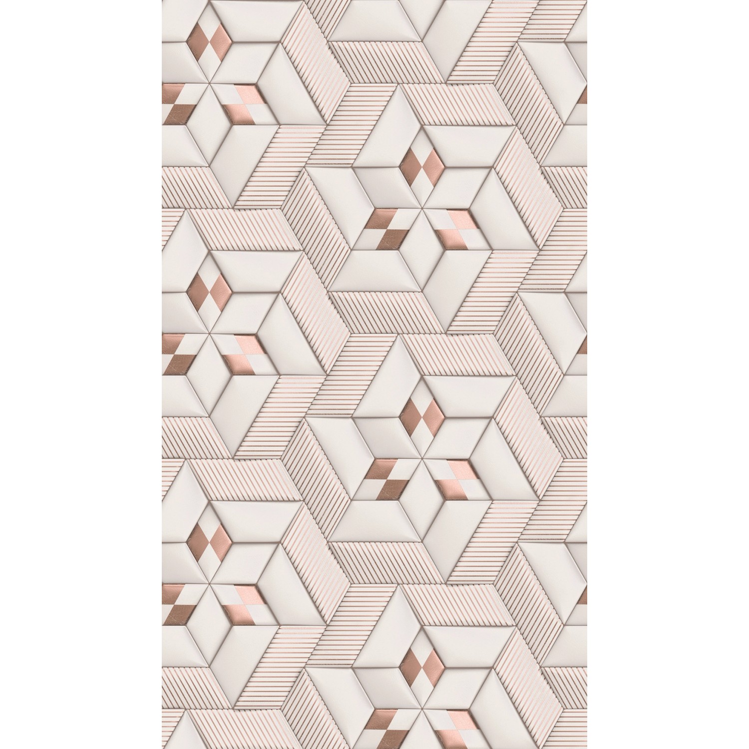 AS-Creation Fototapete Vlies Grafik Muster 3D Weiß-Creme