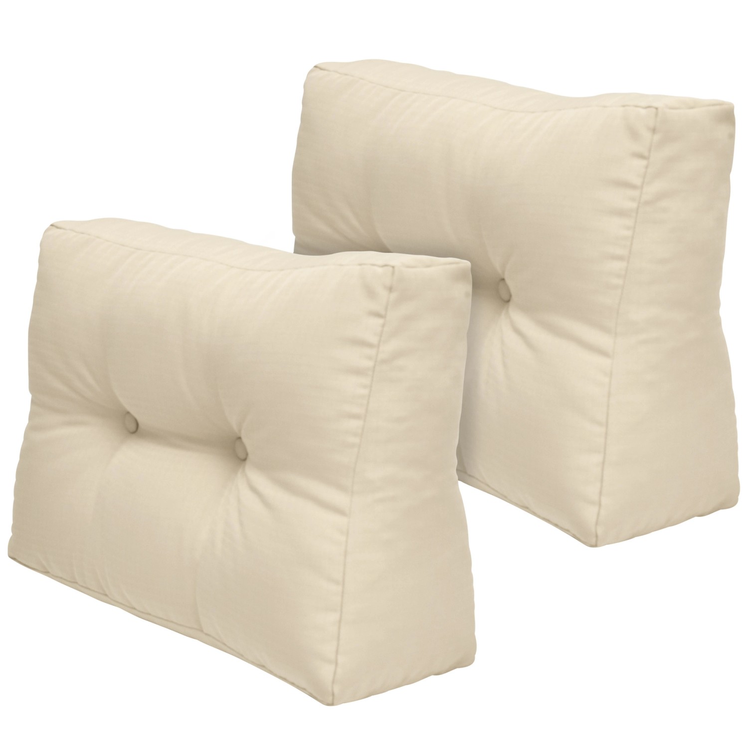 Beautissu ECO Elements Palettenkissen Rücken 60x40x20cm Natur 2tlg