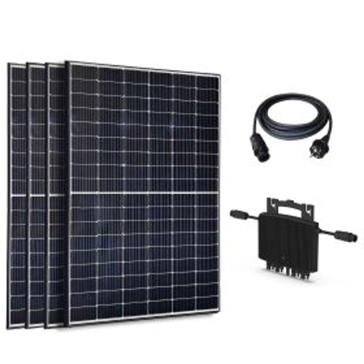 Jet-Line Premium PV-Anlage 1800 W/4x450W mit 1600 W Wechselrichter Drosselbar auf 800W WiFi Smart
