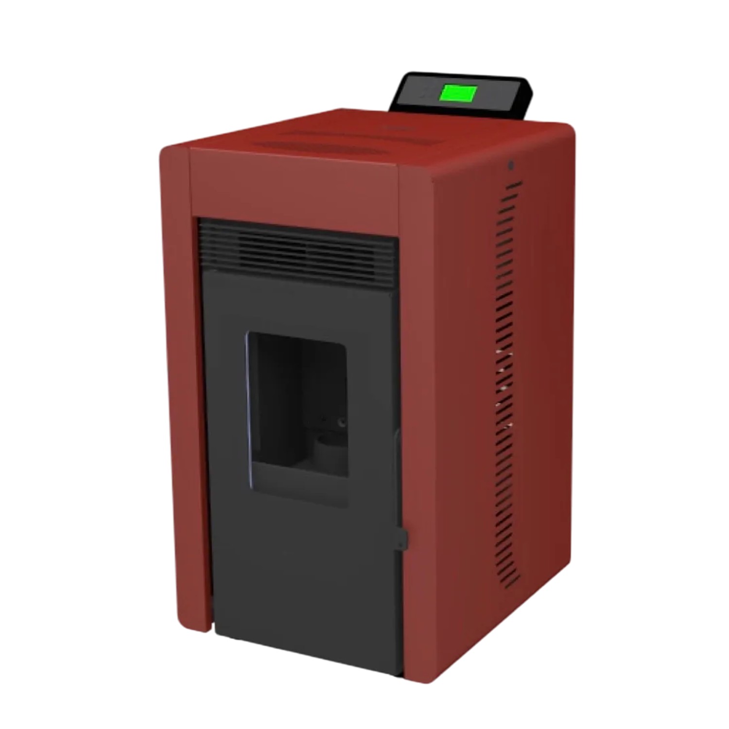 SCHENGER Pelletofen HLP3402 Rot A++ 5,5kW Vollautomatisch+WIFI+Eco Modus