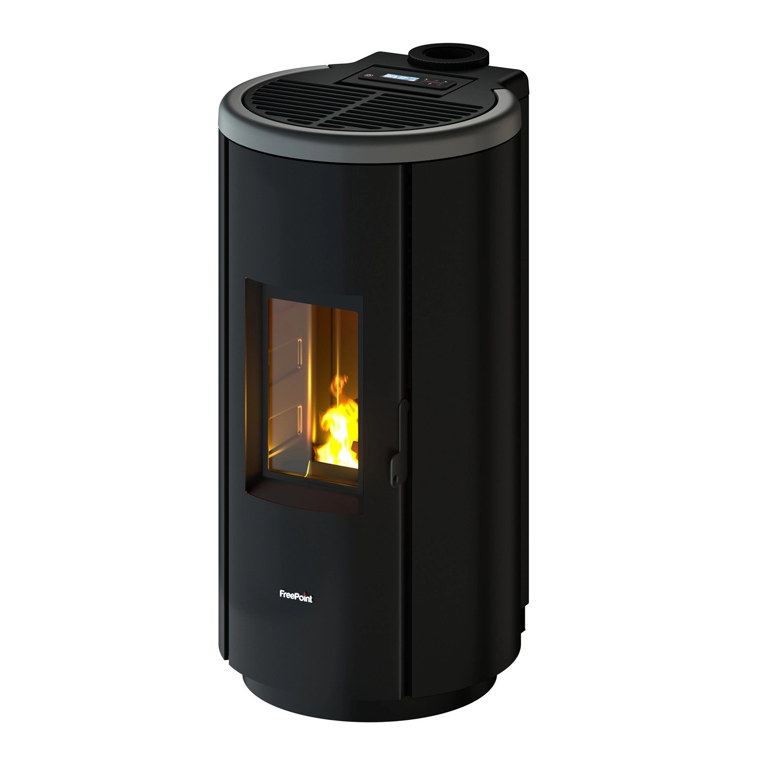 Freepoint Pelletofen Chrome 7 FreePoint Pelletofen Chro Stahl Titangrau 7 kW