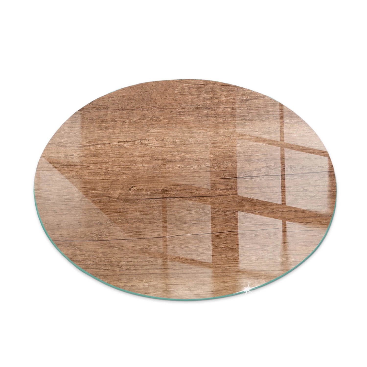 Tulup Glasplatte für Kamin Natürliches Holzmuster Glasplatte für Kaminöfen Runden 70x70 cm Braun Glasplatte für Kamin Funkenschutzplatte Kaminöfen