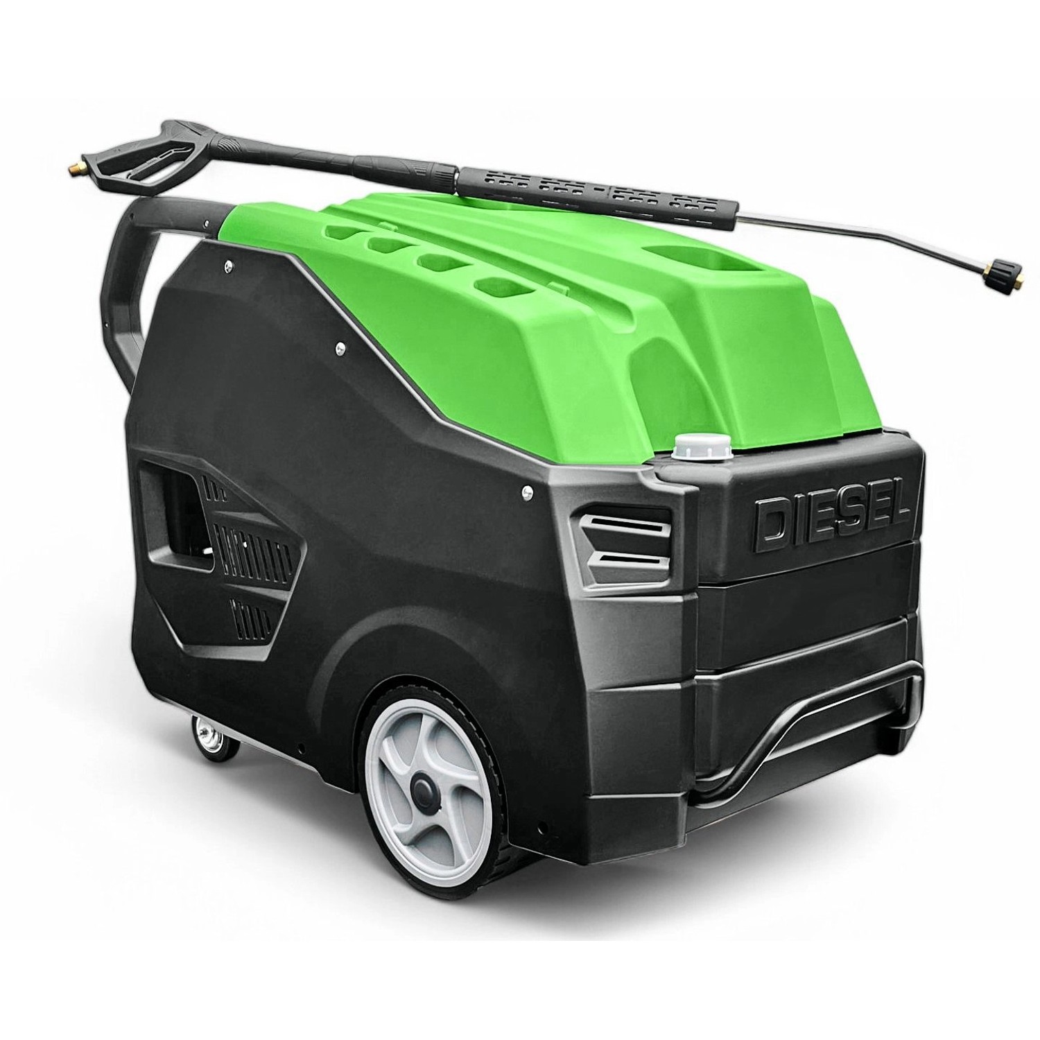 DeTec. Heißwasser Hochdruckreiniger 210Bar Dampfstahler 400V 140°C Flächenreiniger 900 L/h Dieselheizung Starkstrom Industrie Hochdruckreiniger