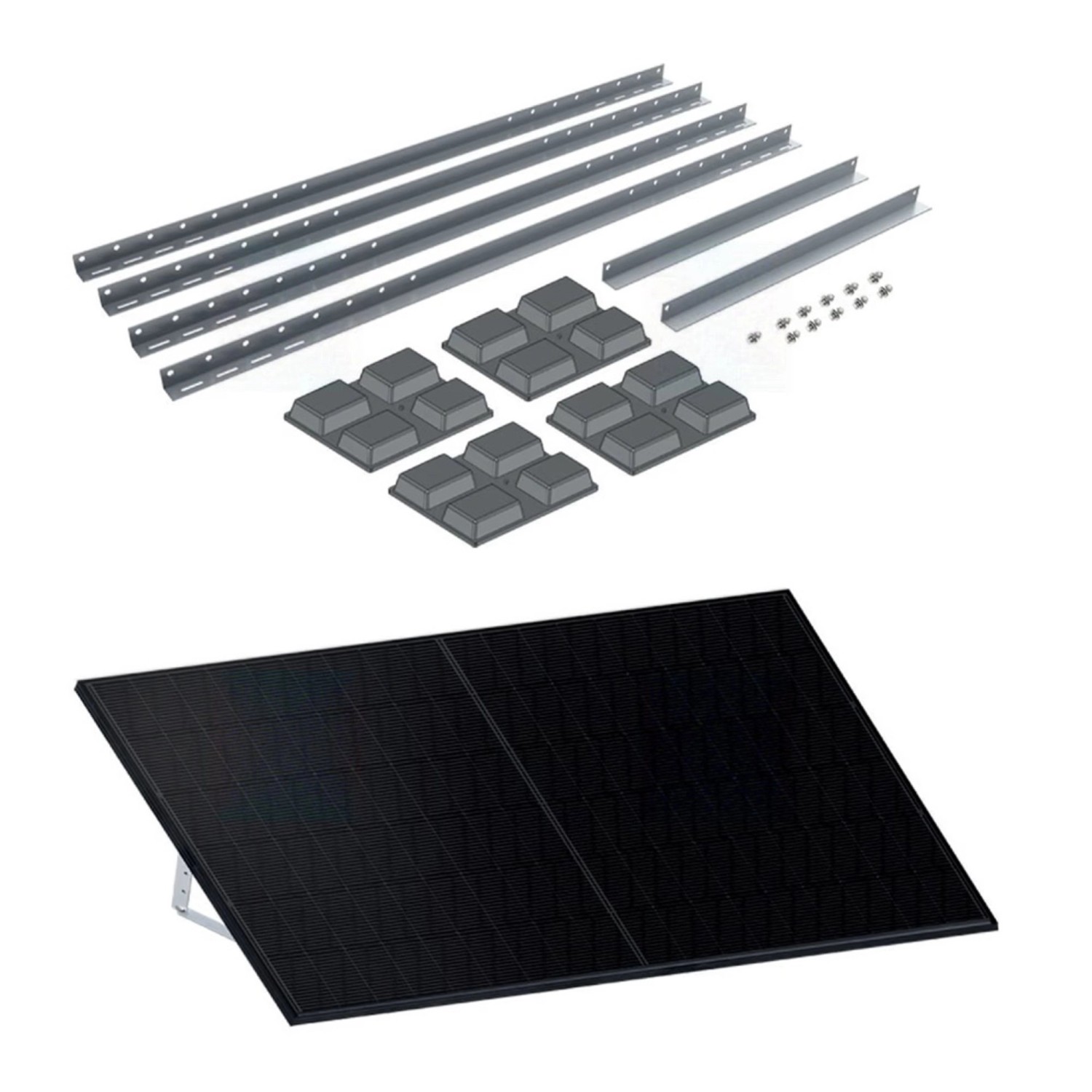 Haier Balkonkraftwerk-Halterung MK-G für Flachdächer & Garten/Terrasse