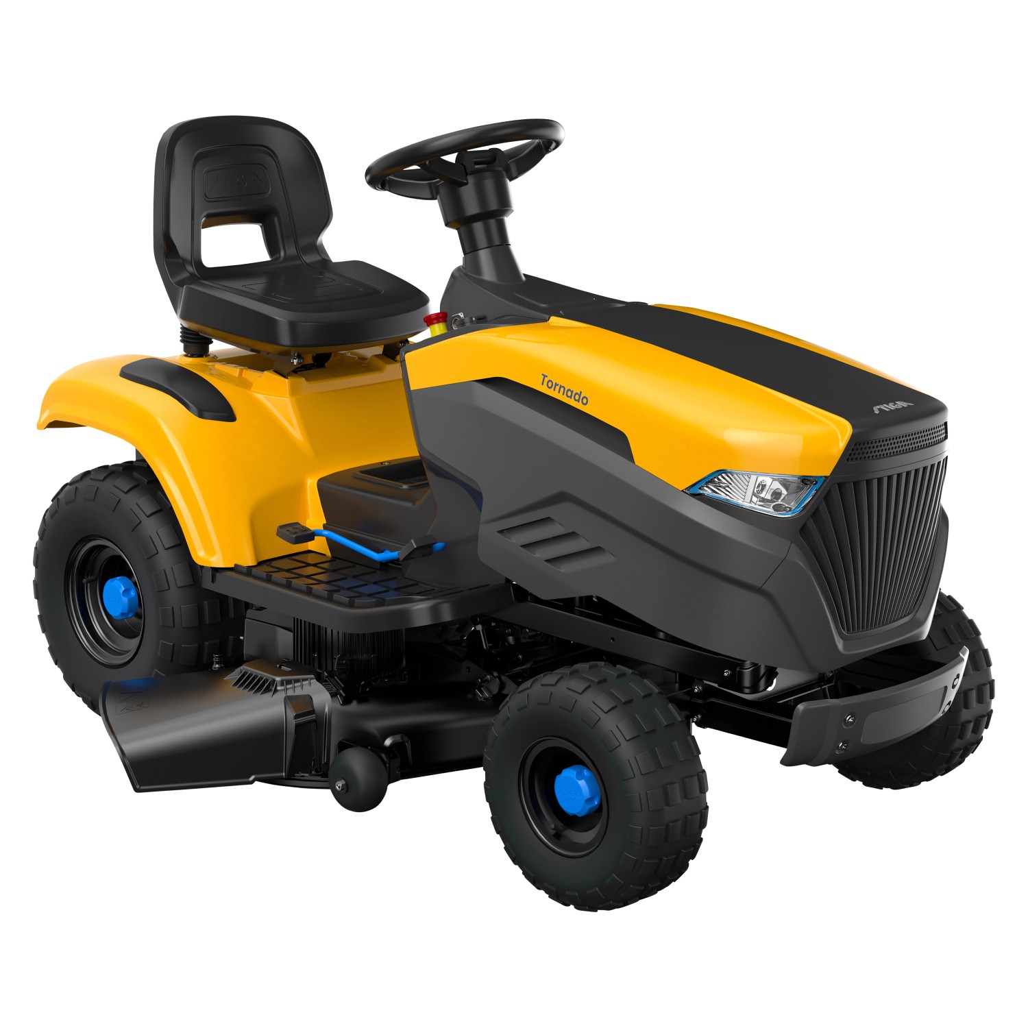 Stiga Akku-Rasentraktor Tornado 398e mit Seitenauswurf