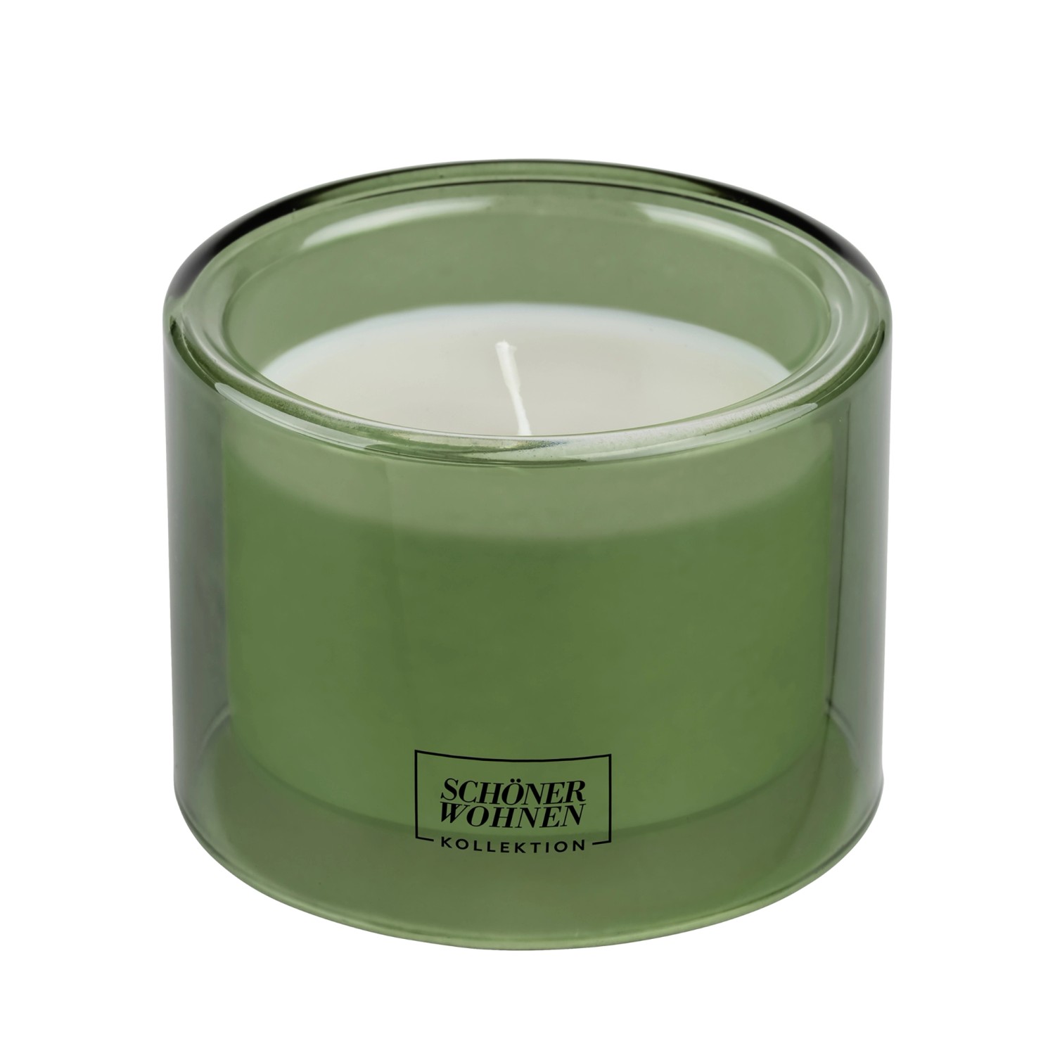 Schöner Wohnen Duftkerze M Basil im Glas Grün Ø 9,5 cm x 7 cm