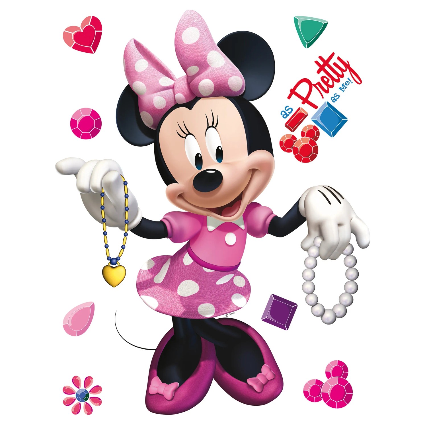 Disney Wandtattoo Minnie Maus Rosa Schwarz und Weiß 42,5 x 65 cm 600125