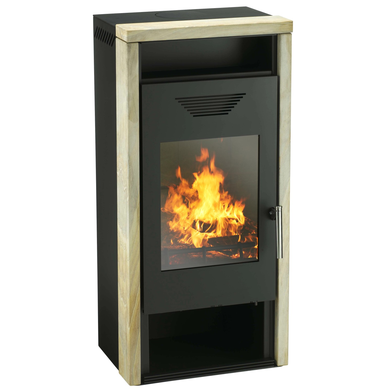 Wamsler Yara Kaminofen Sandstein Schwarz 8 kW