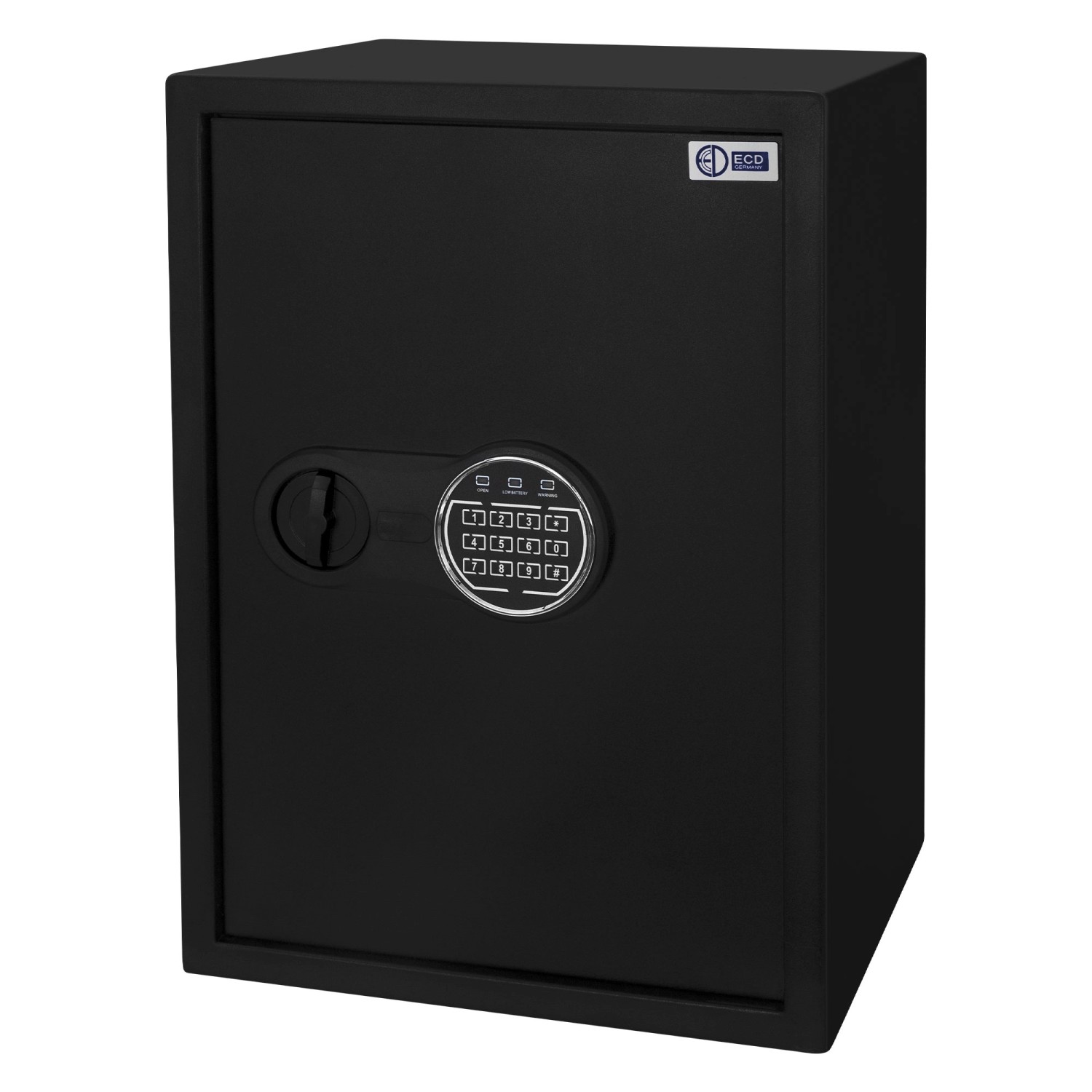 ECD Germany Safe Tresor Feuerfest 43L 35x50x31 cm Sensorlicht Digitale Tastatur