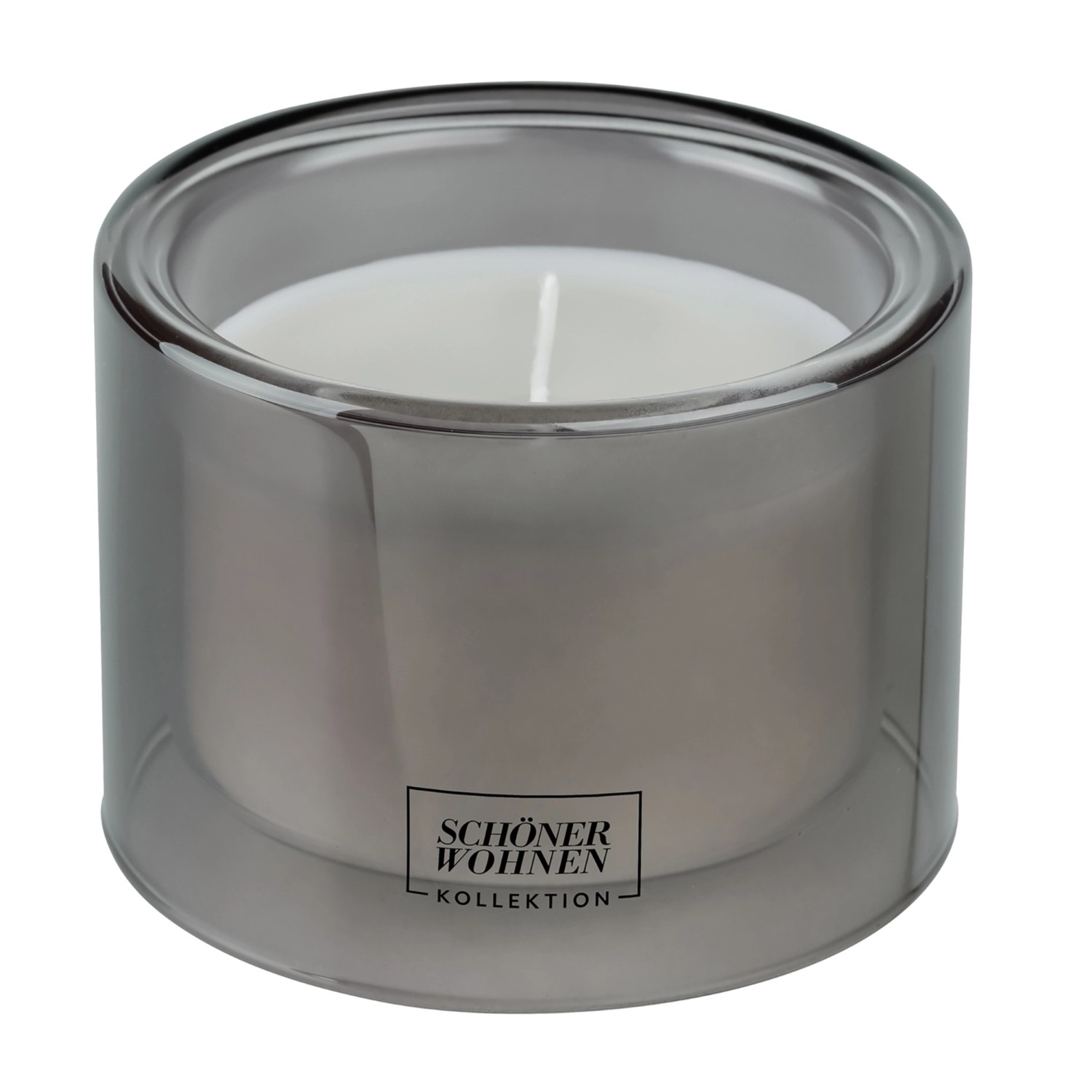 Schöner Wohnen Duftkerze M Cedar im Glas Grau Ø 9,5 cm x 7 cm