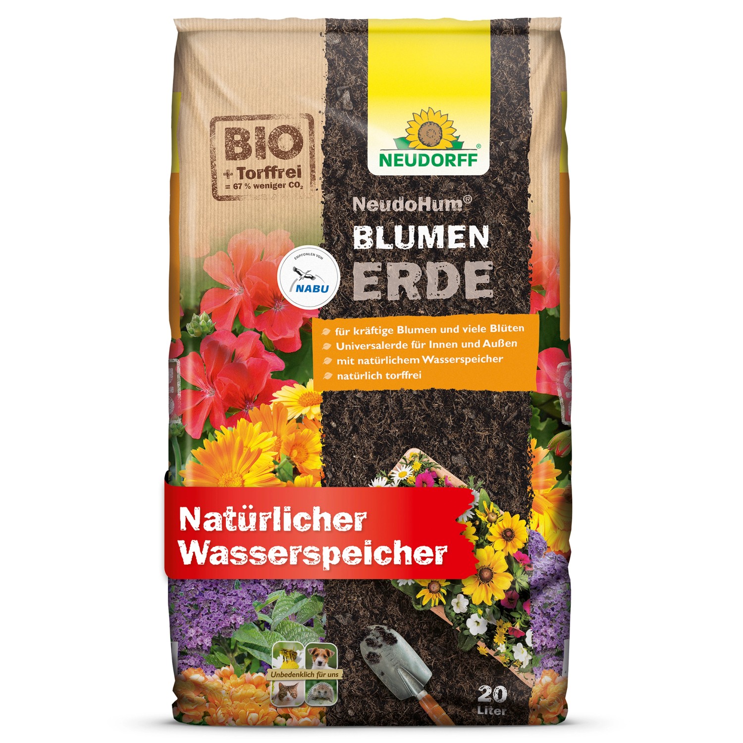 Neudorff NeudoHum BlumenErde 20 l torffrei