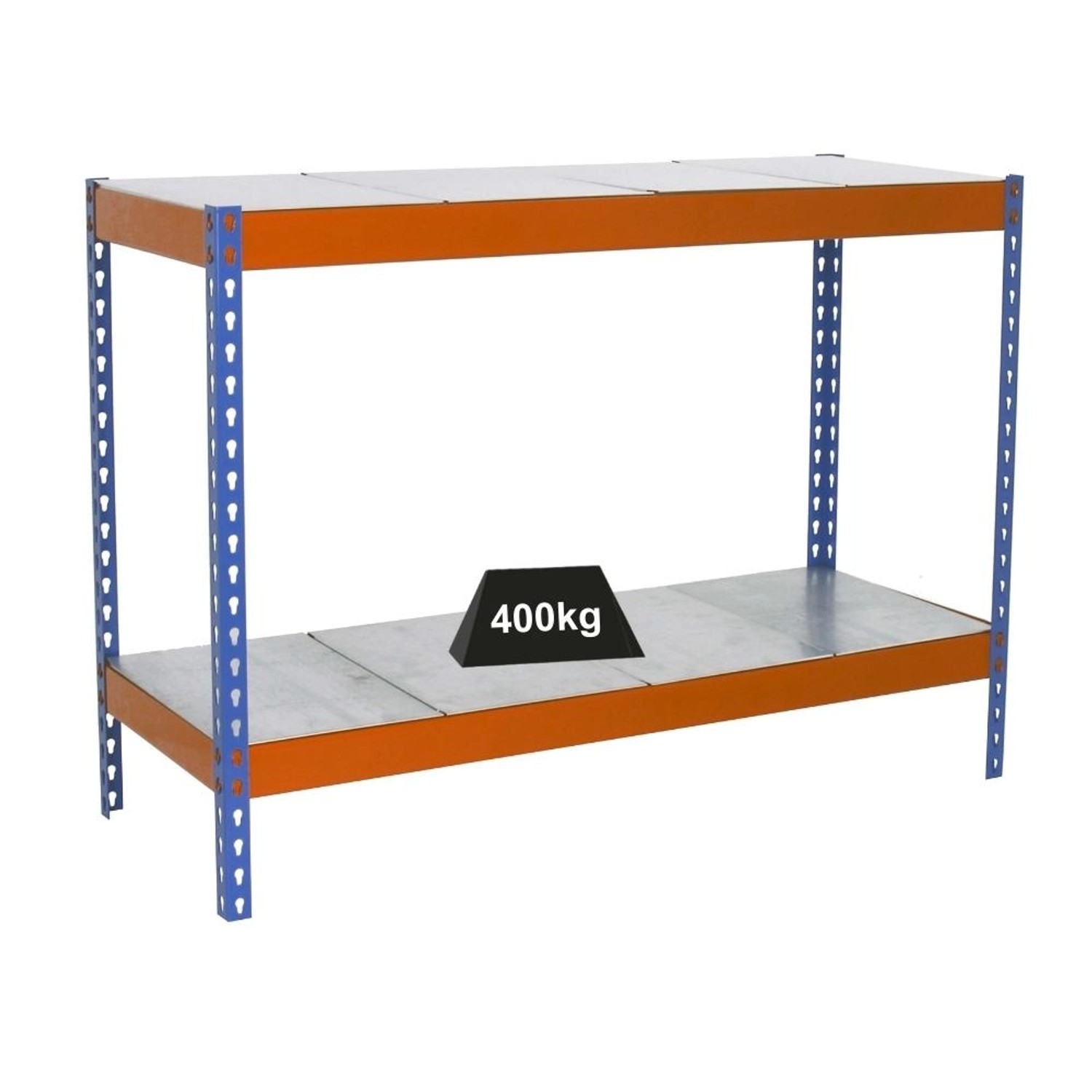 PROREGAL Schwerlastregal Mini Metal Yeti Two HxBxT 90 x 120 x 45 cm Fachlast 400 kg Blau-Orange