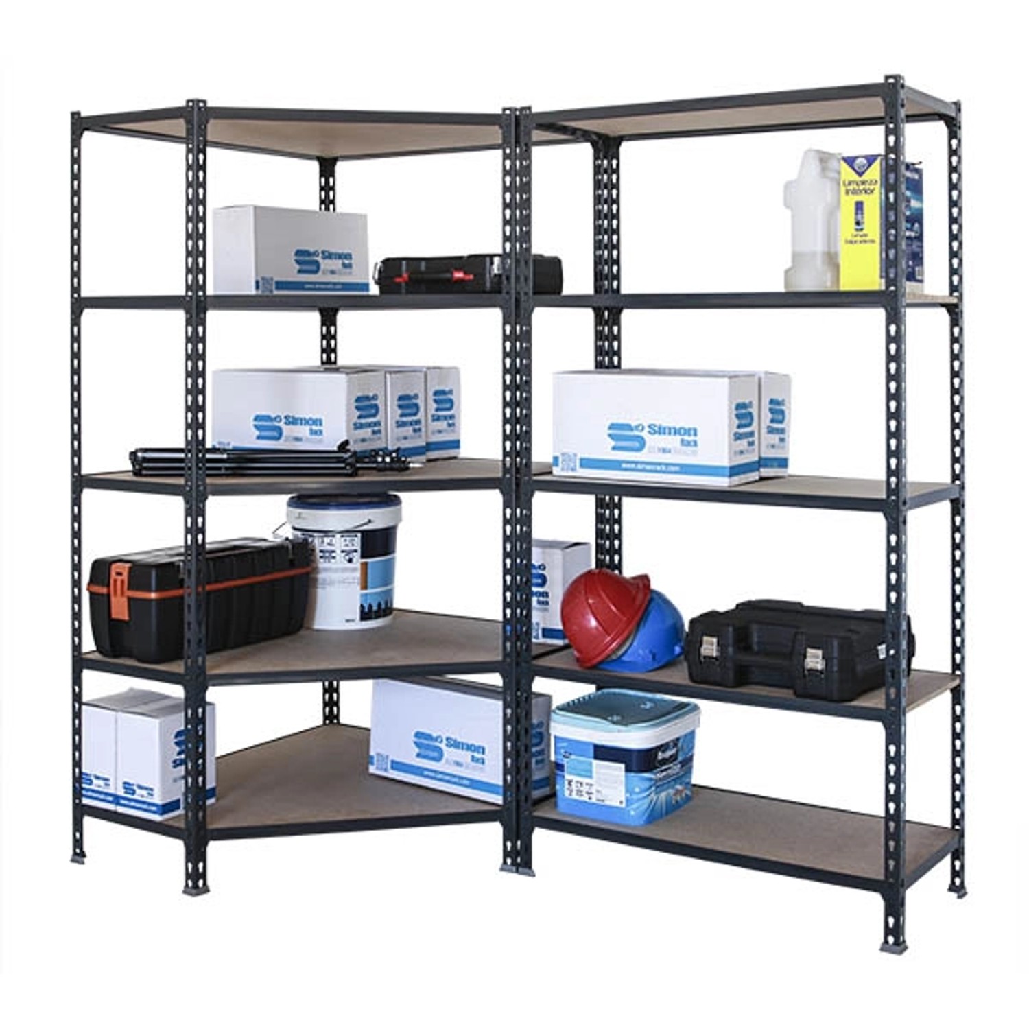 PROREGAL Mega Deal 1x Eckregal & 1x Schwerlastregal Muli HxBxT 180 x 180 x 30 cm Fachlast 200 kg Anthrazit PROREGAL Mega Deal 1x Eckregal + 1x Schwerlastregal Muli HxBxT 180 x 180 x 30 cm Fachlast 200 kg Anthrazit