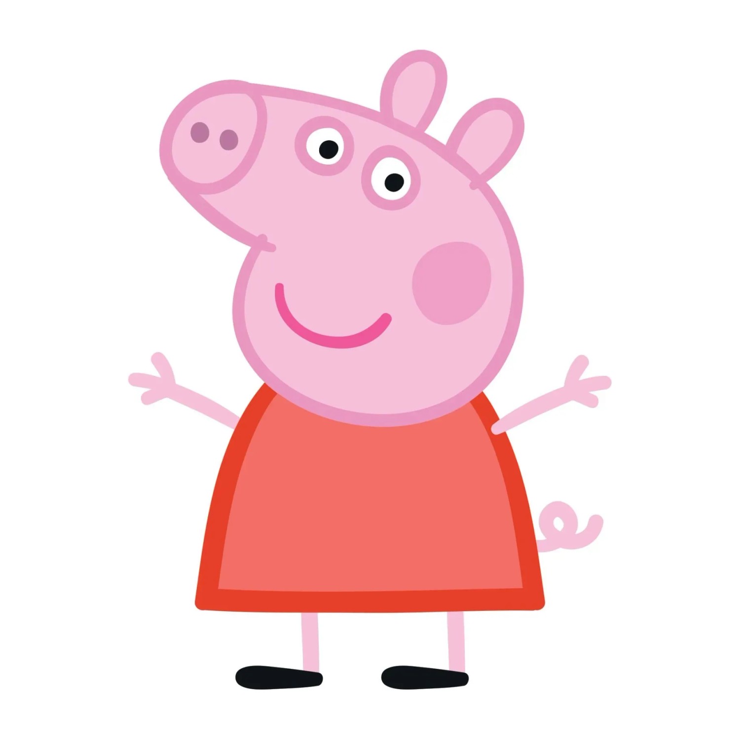 Sanders & Sanders Wandtattoo Peppa Wutz Rosa und Rot 8,5 x 15 cm 601414