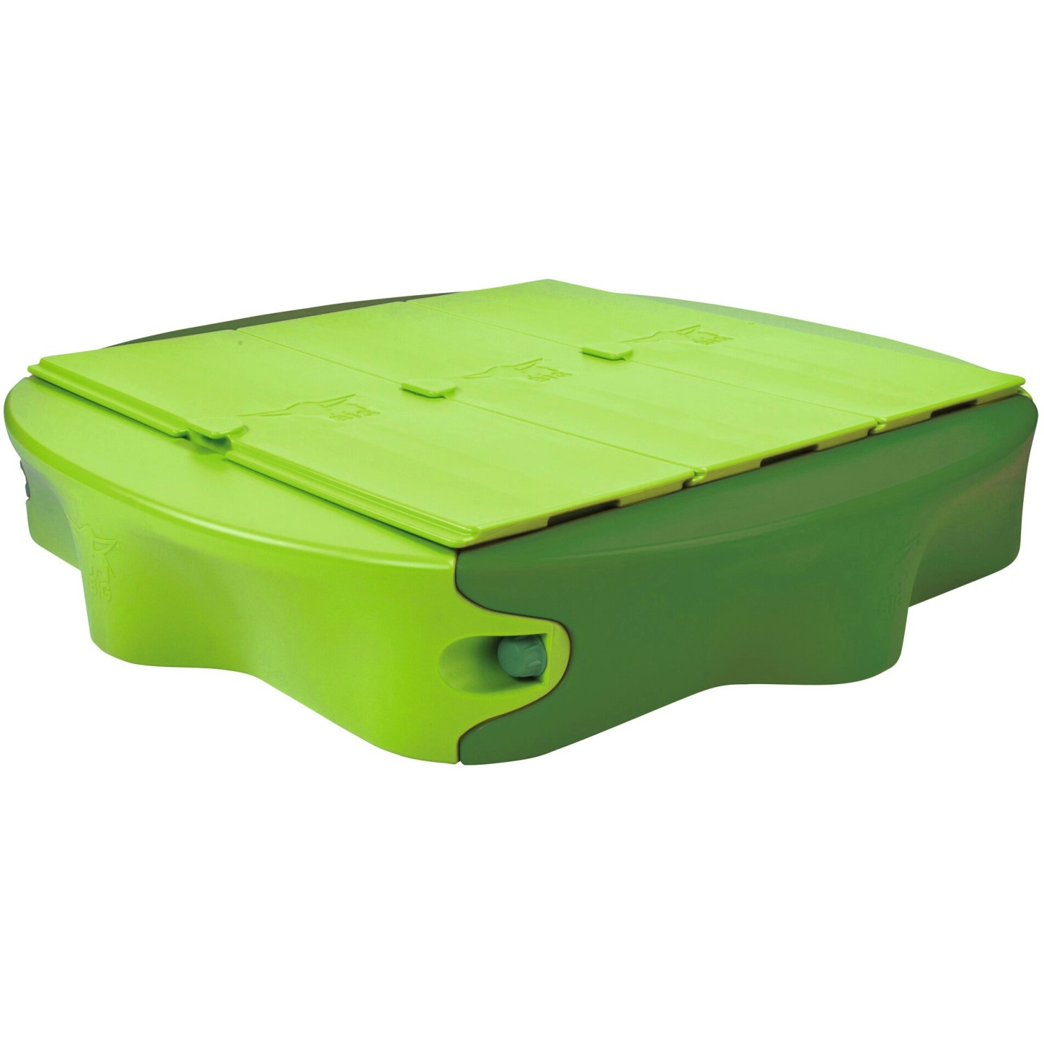 BIG Sandkasten Sandy mit Hard-Cover mit bespielbarer Abdeckung 138 x 138 cm