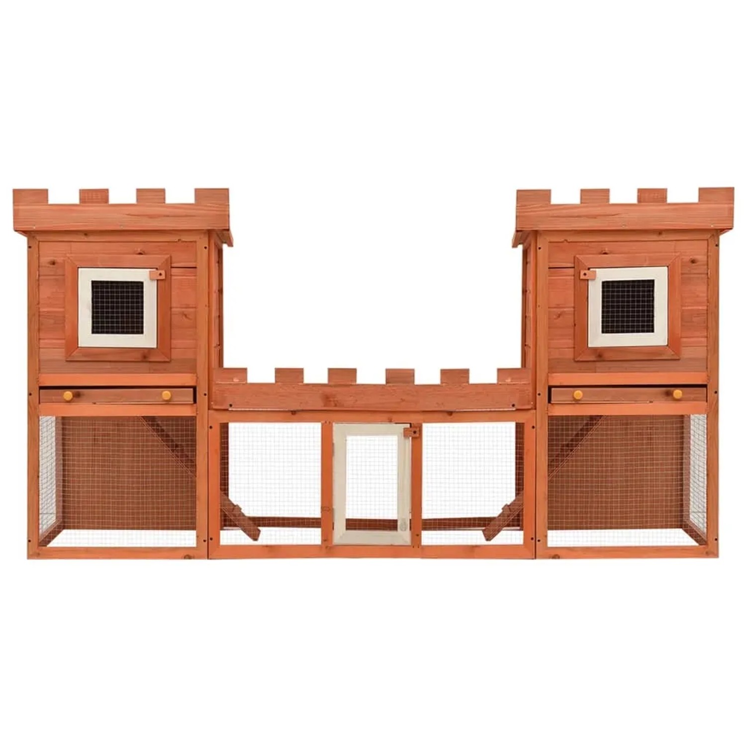vidaXL Großer Kaninchenstall Kleintierkäfig Doppelhaus