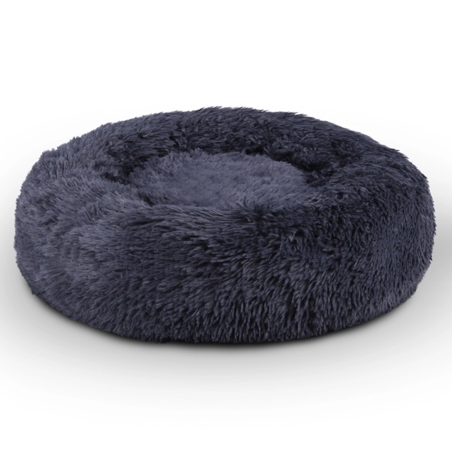Bestlivings Haustierbett Fluffy Ø70cm Anthrazit Hundekissen Öko-Tex Hundebett Katzenbett