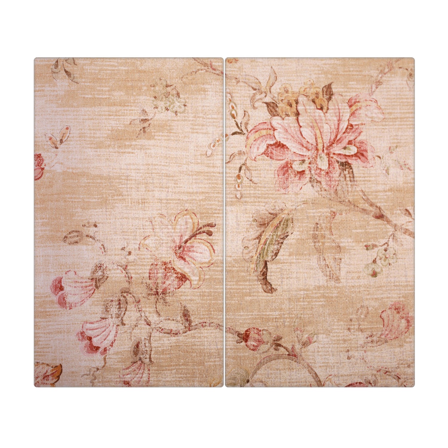 Banjado Herdabdeckplatte Glas 2 Teilig Je 30x52CM Schneidebrett Herdabdeckung Mit Motiv Verschwindend