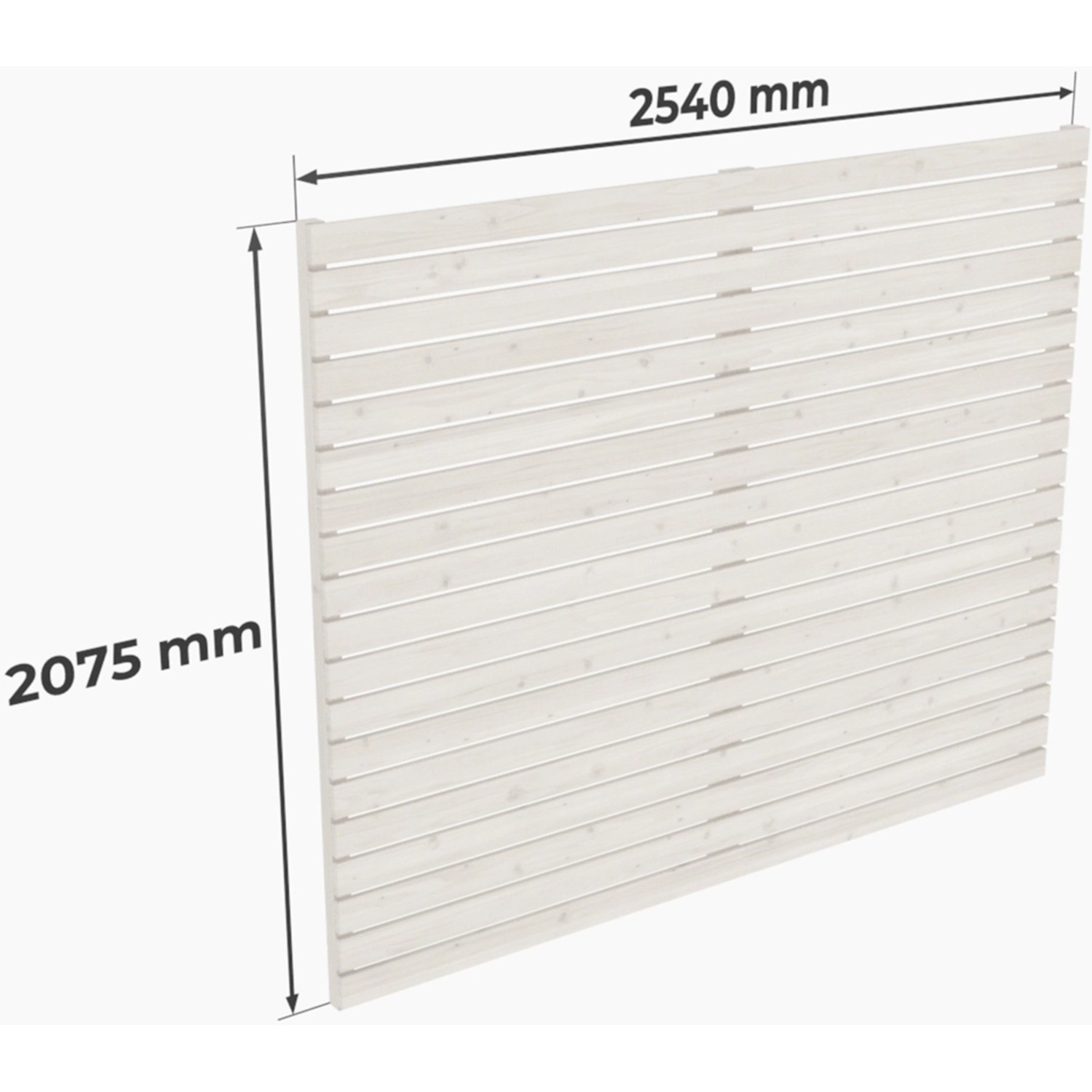 Holzbrüder Carport-Seitenwand Ralf Fichte 207,5 cm x 254 cm Reinweiß