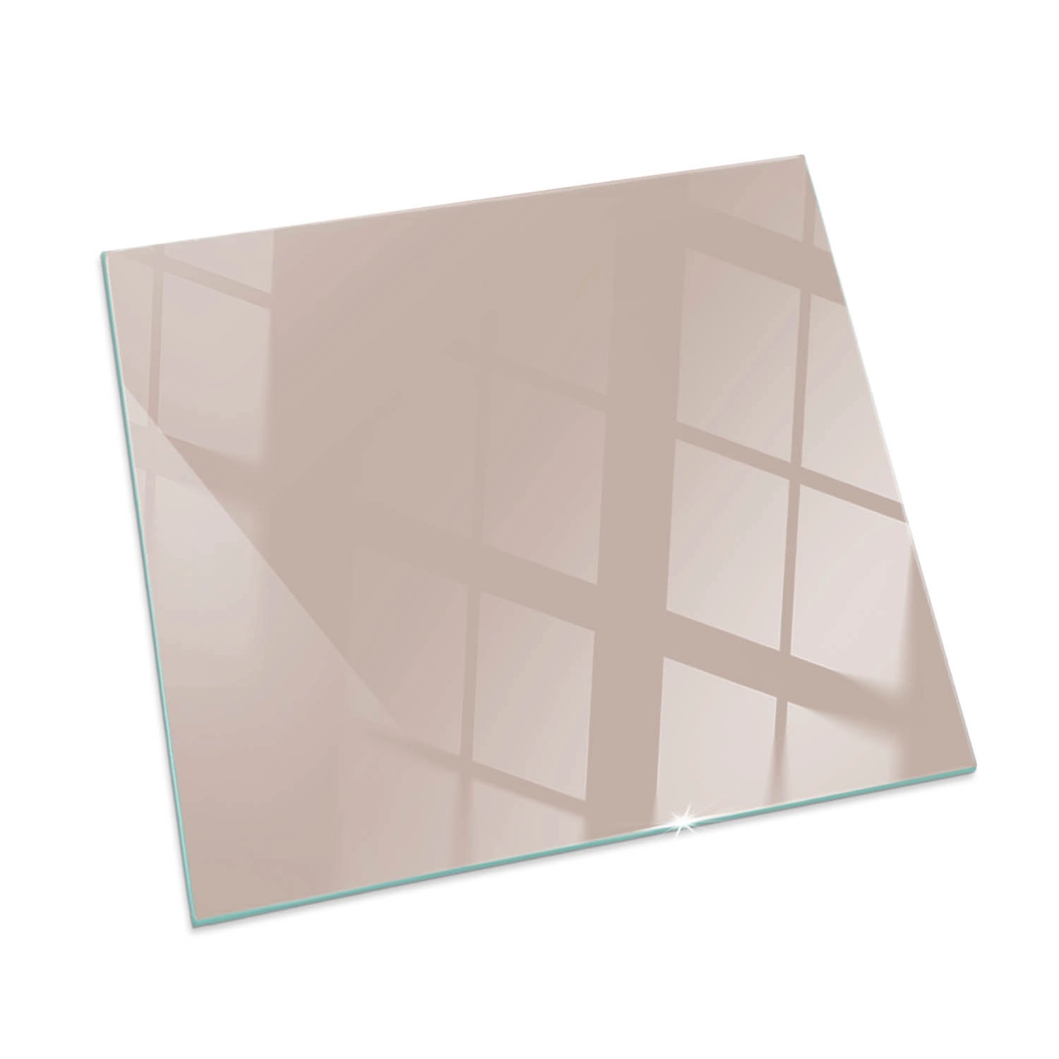 Tulup Glasplatte für Kamin Orange Glasplatte für Öfen Quadrat 60x60 cm Orange Glasplatte für Kamin Kamin Glasplatte