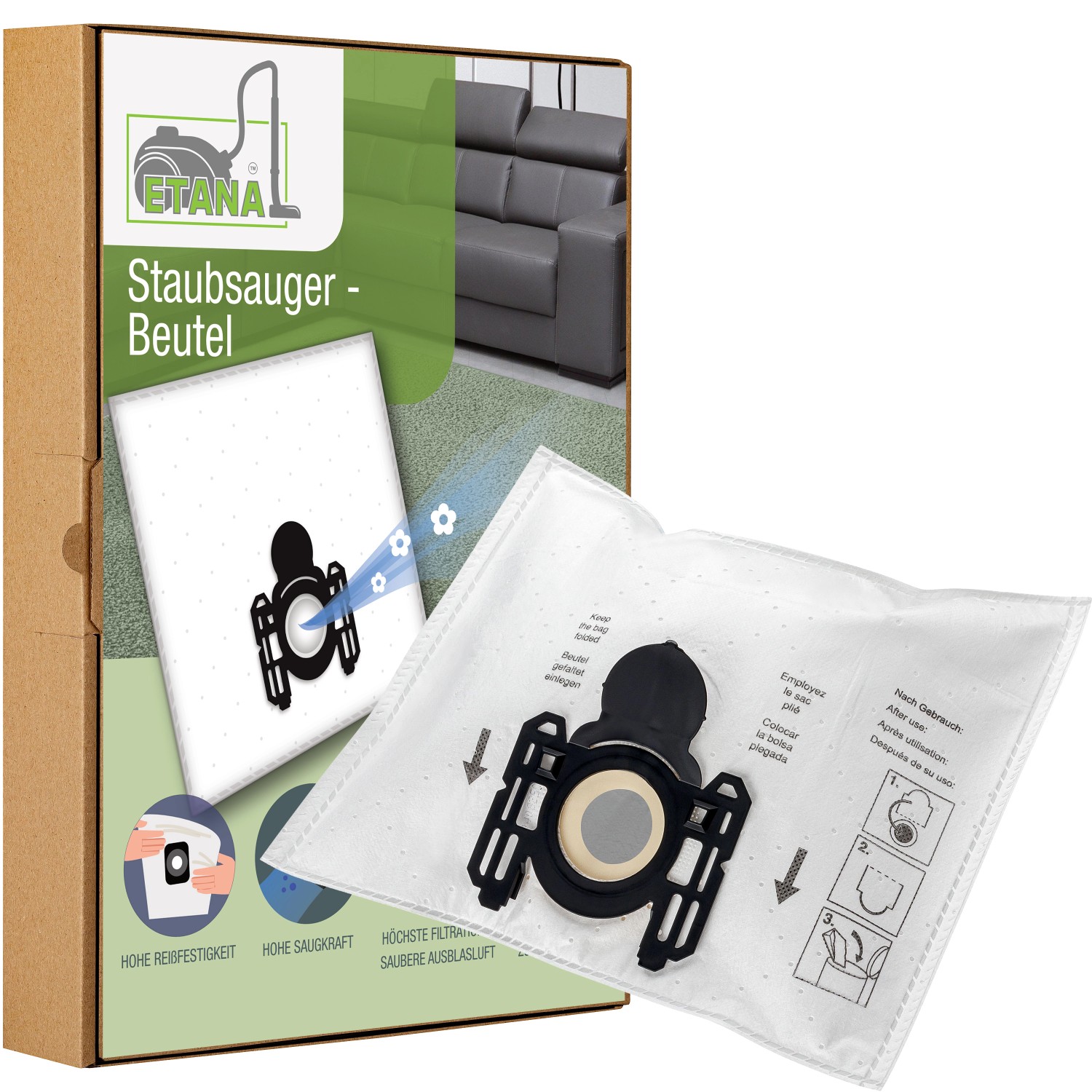 Etana 10x Staubsaugerbeutel Kompatibel Mit AEG Vampyr CE 270 270.0 270.1 270.3 272 272.0