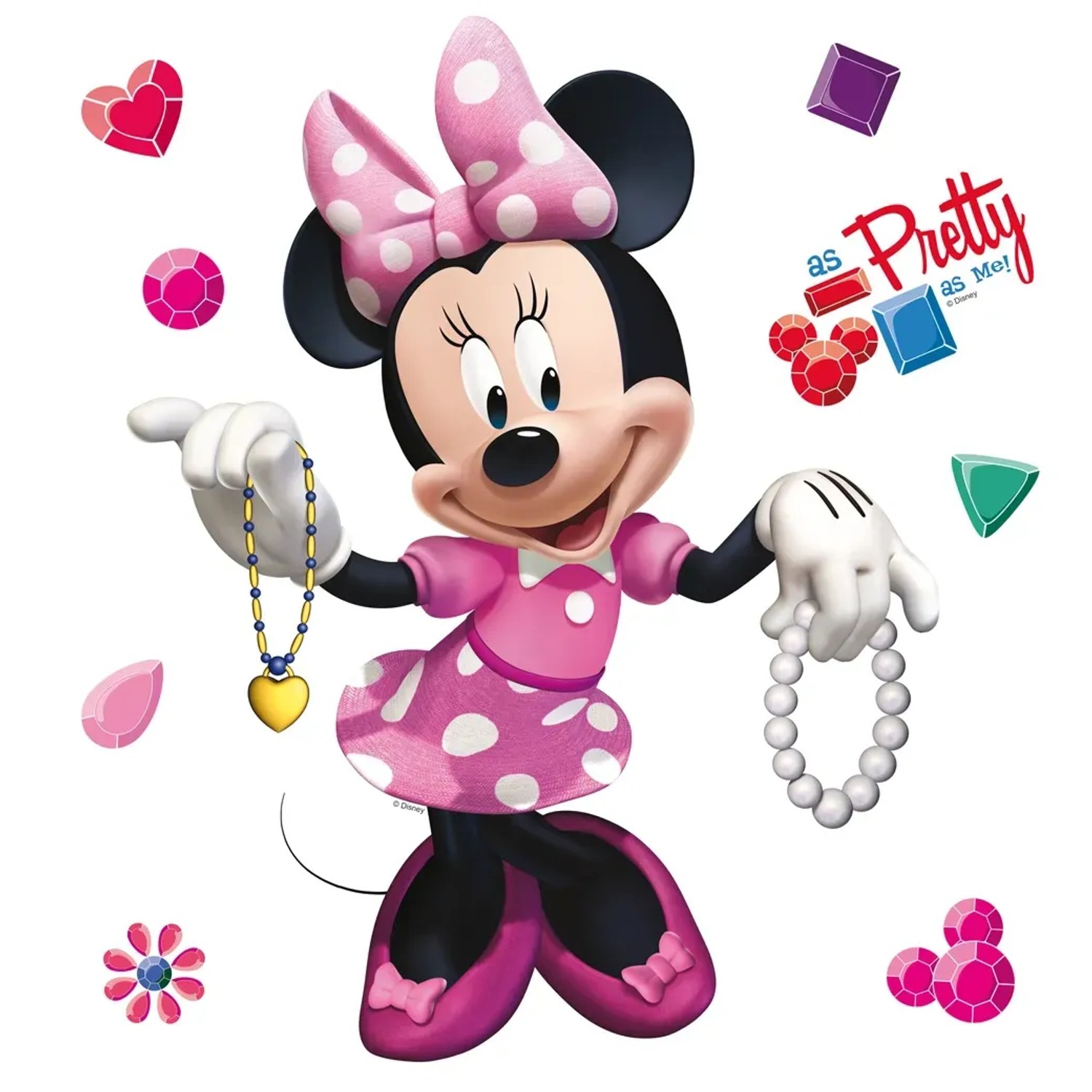 Disney Wandtattoo Minnie Maus Rosa 30 x 30 cm 600215
