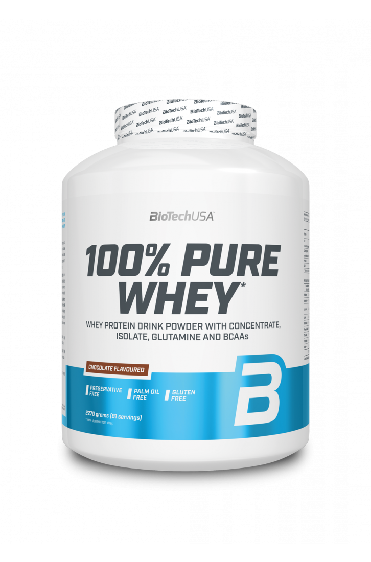 Biotech USA Eiweiß 100% Whey Protein Pulver 2270g +Shaker Gratis