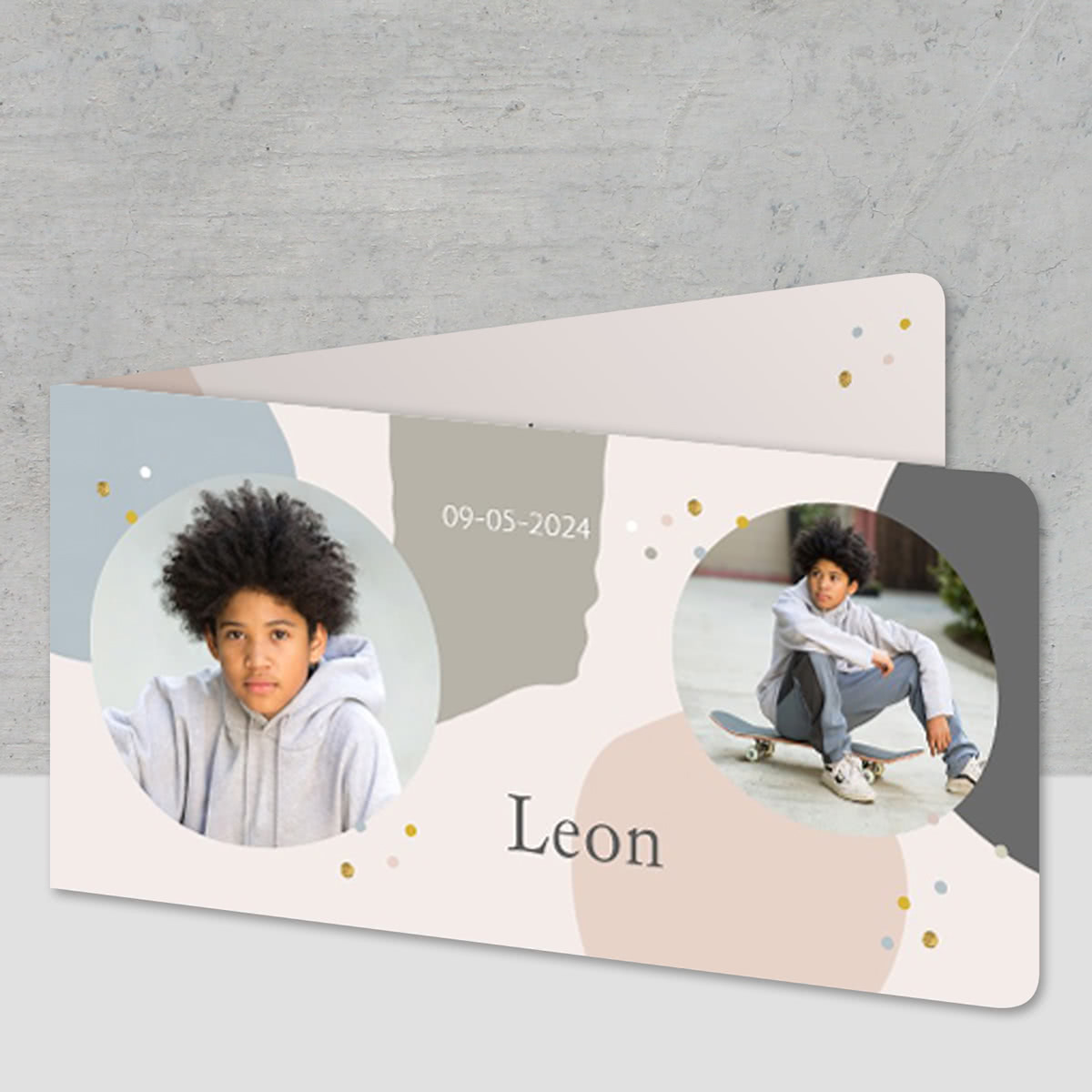 Falt-Grusskarte Panorama Querformat mit abgerundeten Ecken zum Geburtstag