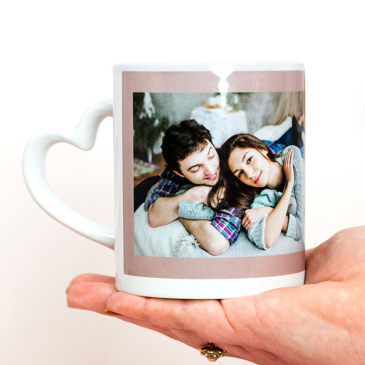 Herztasse mit Foto personalisiert