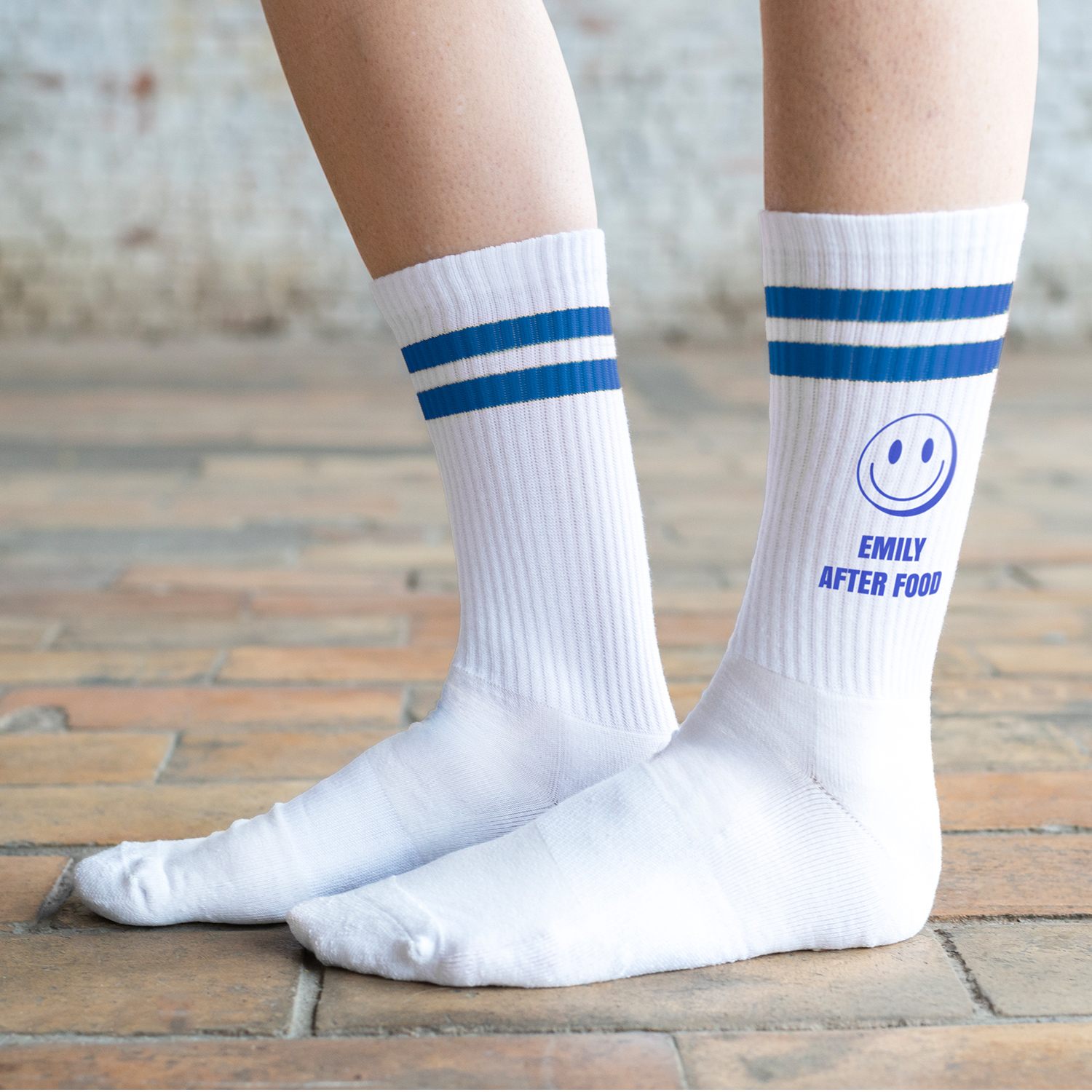 Sportsocken personalisiert Blau Grösse 42-46