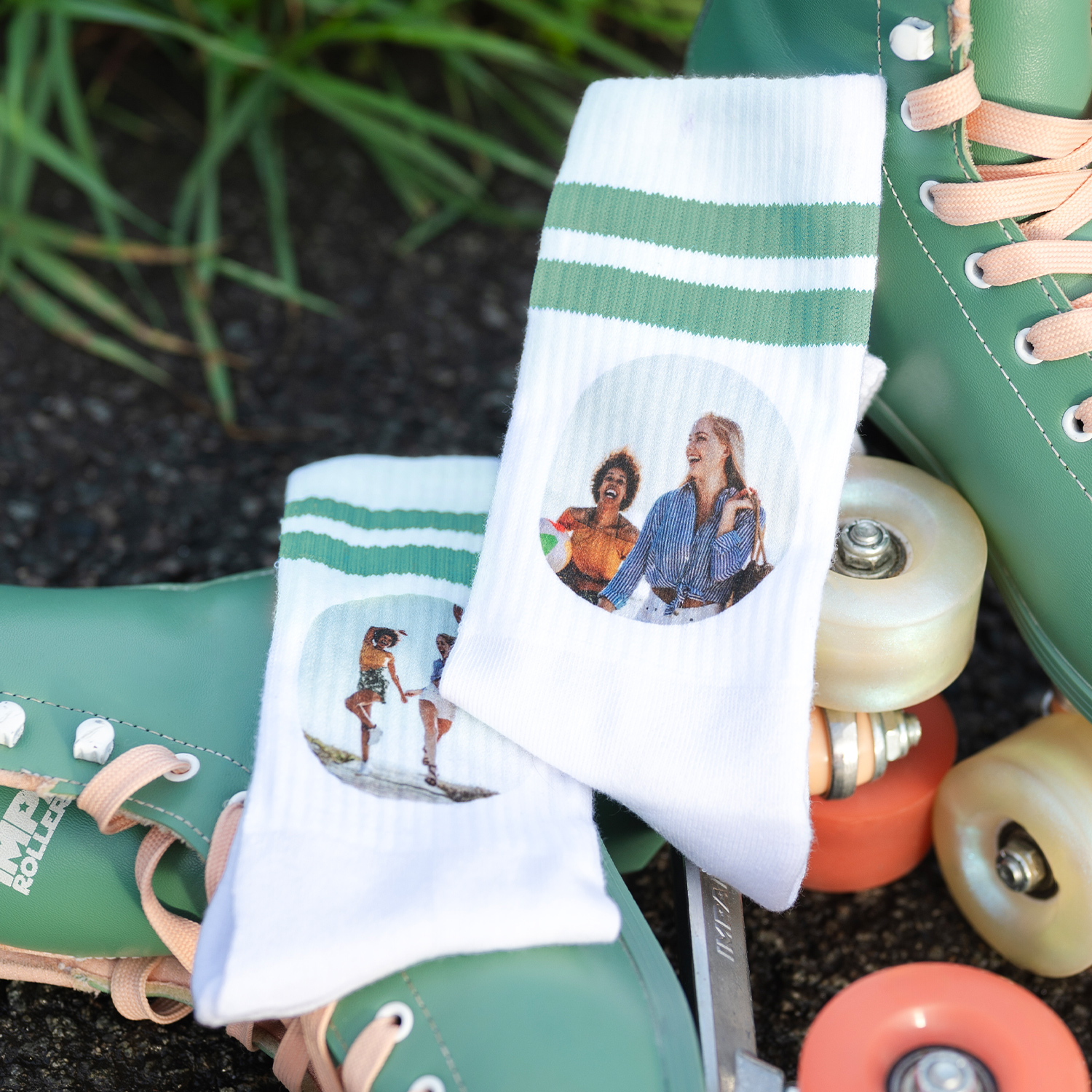 Sportsocken personalisiert Mintgrün Größe 42-46