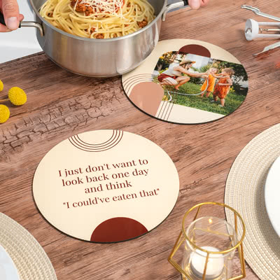 Topfuntersetzer Set personalisiert - 2 Stk.