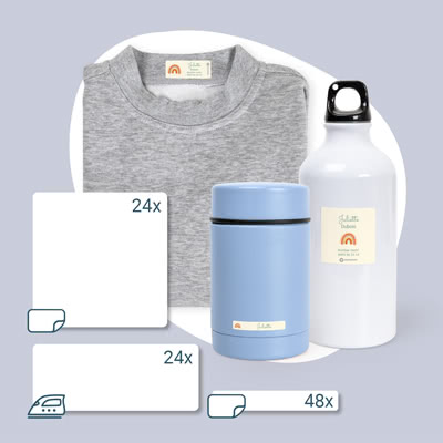 Starter Set Namensetiketten personalisiert - 96 Stk.