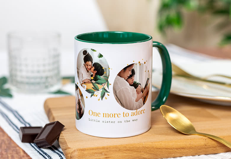 Farbige Tasse dunkelgrün