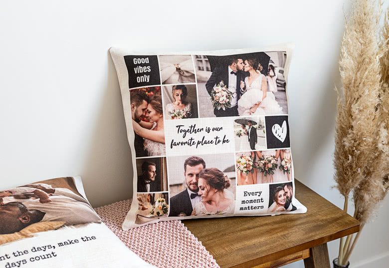 Kissenbezug mit Foto personalisiert (40x40, doppelseitig bedruckt, Polyleinen)