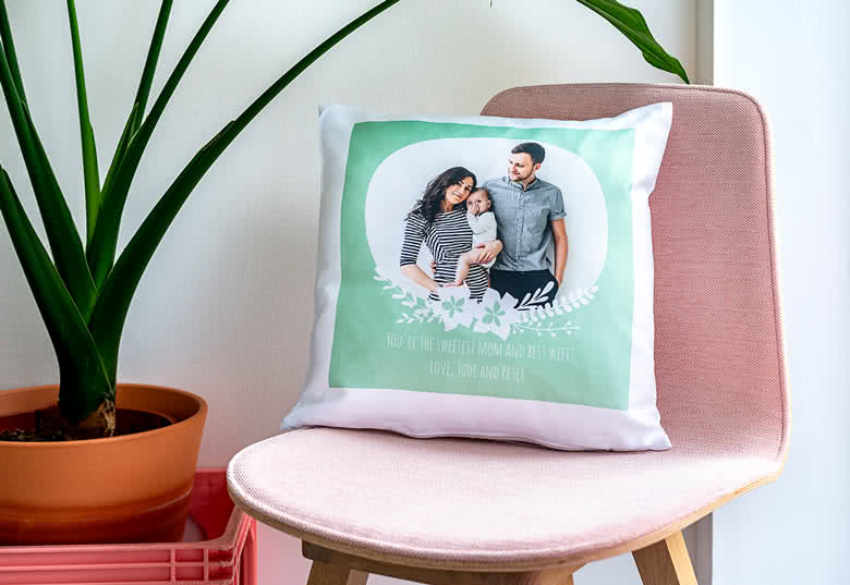 Fotokissen personalisiert (40x40 cm, 1-seitig bedruckt, Polyester, inkl. Füllung)