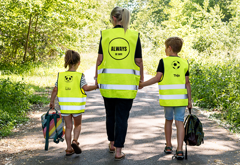 Warnweste Kinder personalisiert mit Aufdruck (4-6 Jahre)
