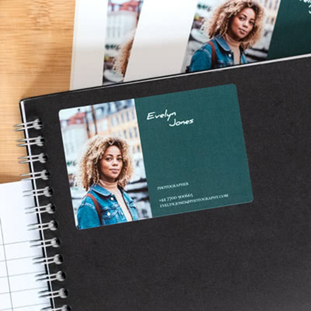 Visitenkartenaufkleber Hochformat - 52 Stk.