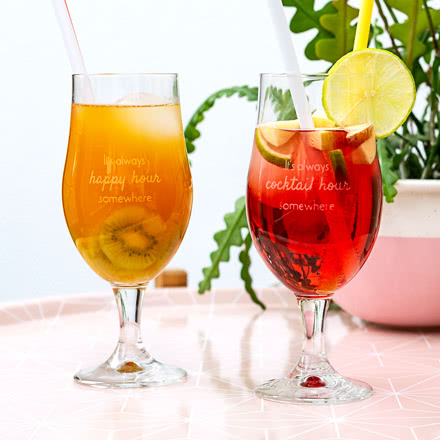 Cocktailglas personalisiert mit Gravur - Set 2 Stk.