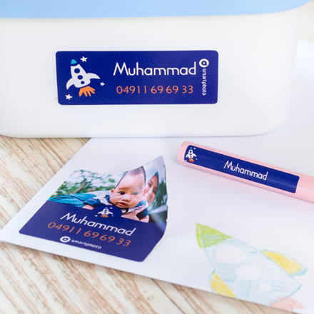 Namensaufklebern - Set mit 96 Stk.