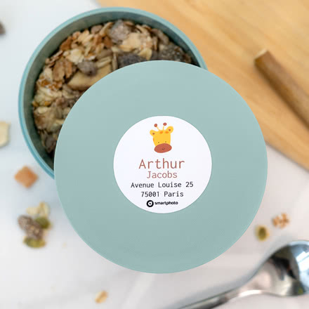 Namensaufkleber-Set gross, rund - 24 Stk.