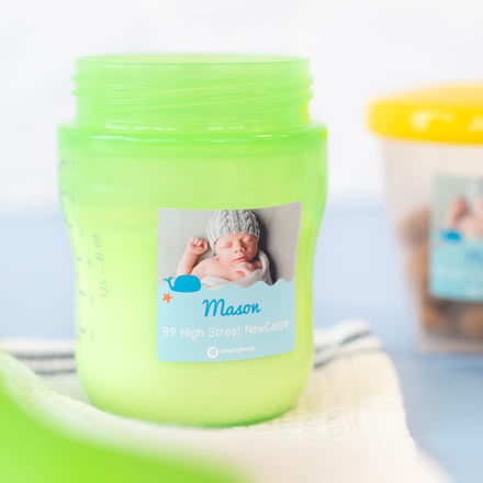 Namensaufkleber-Set gross, quadratisch - 24 Stk.