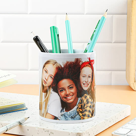 Stiftehalter personalisiert mit Foto (Keramikbecher)