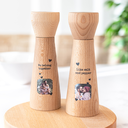 Gewürzmühlen Set mit Foto personalisiert - 2 Stk