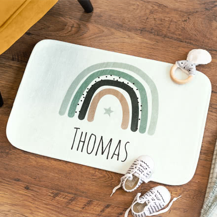 Rechteckige Bodenmatte mit Foto personalisiert